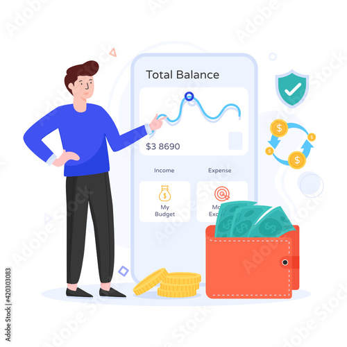 
A creative design vector of ewallet 

