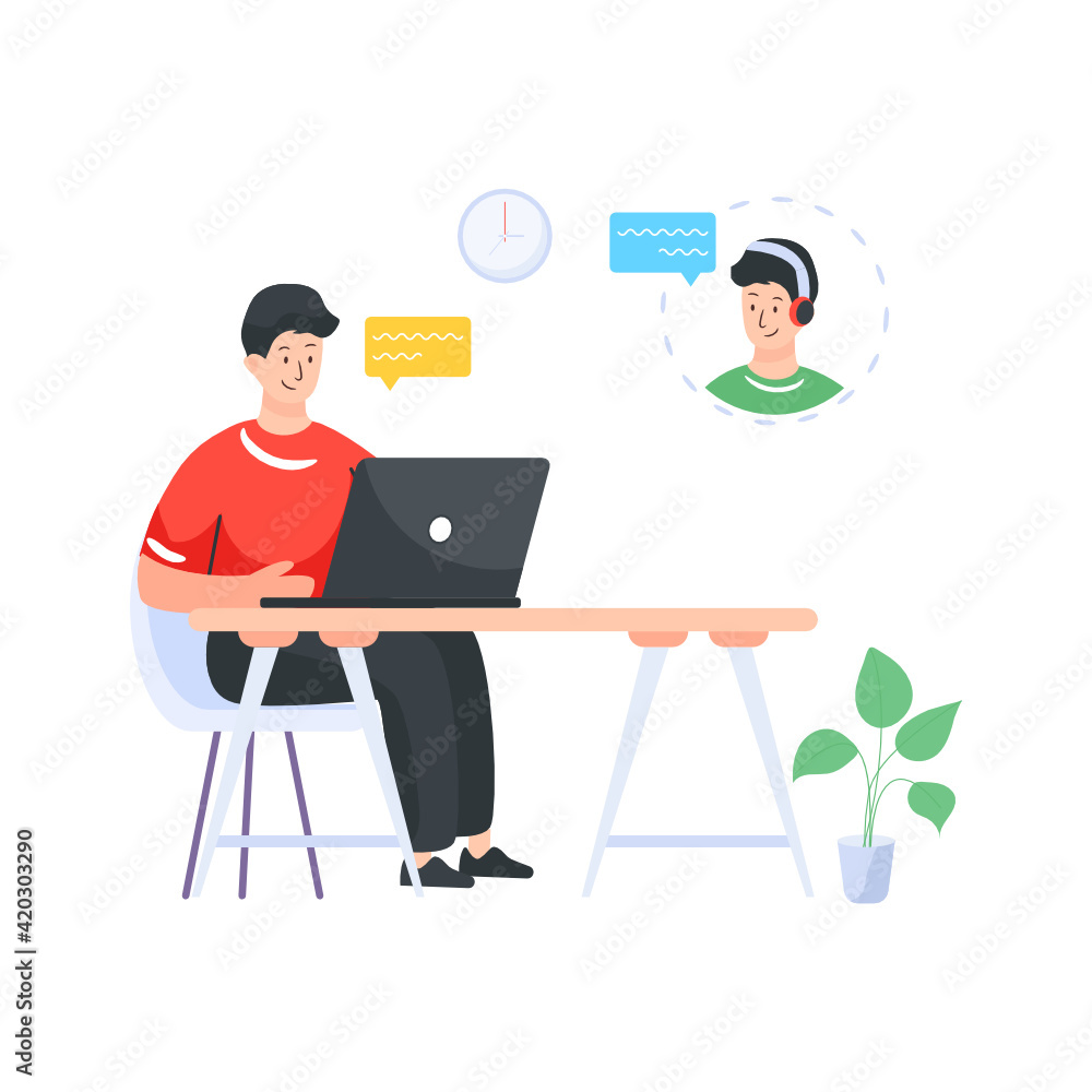 Flat online doctor, editable illustration
Flat online doctor, editable illustration
