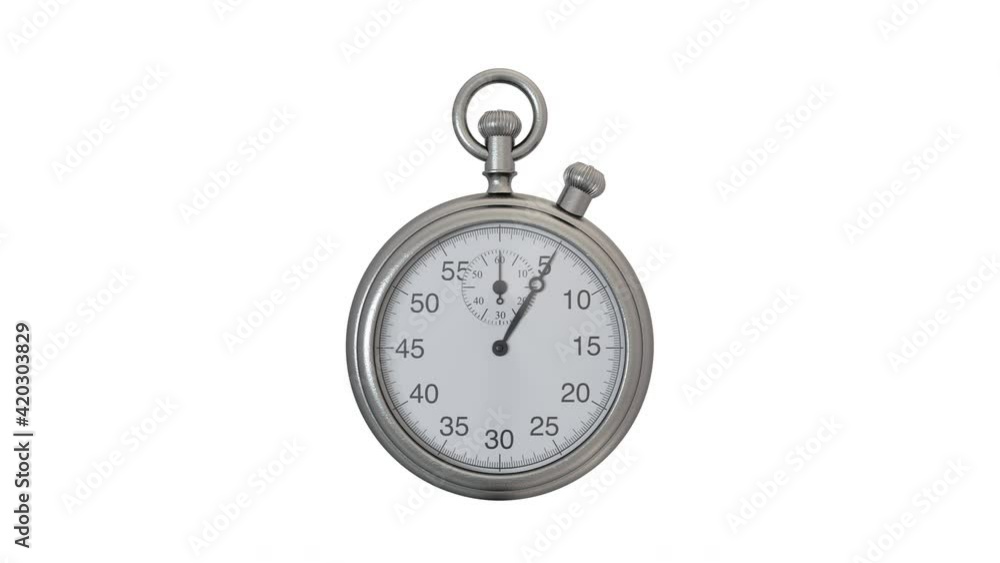 Old stopwatch time clock. 30 seconds time. Animated 4k video Old stopwatch time clock. 30 seconds time. Animated 4k video