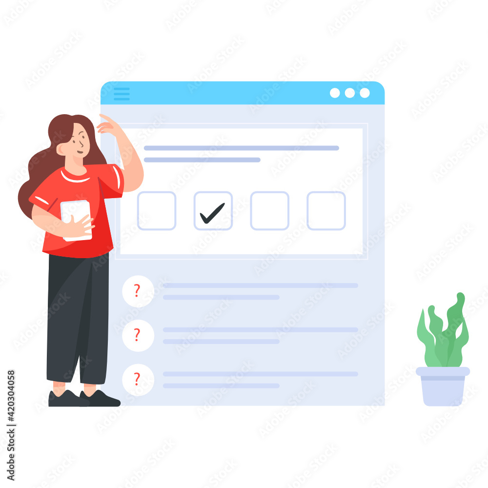 Online exam flat illustration, editable vector
Online exam flat illustration, editable vector
