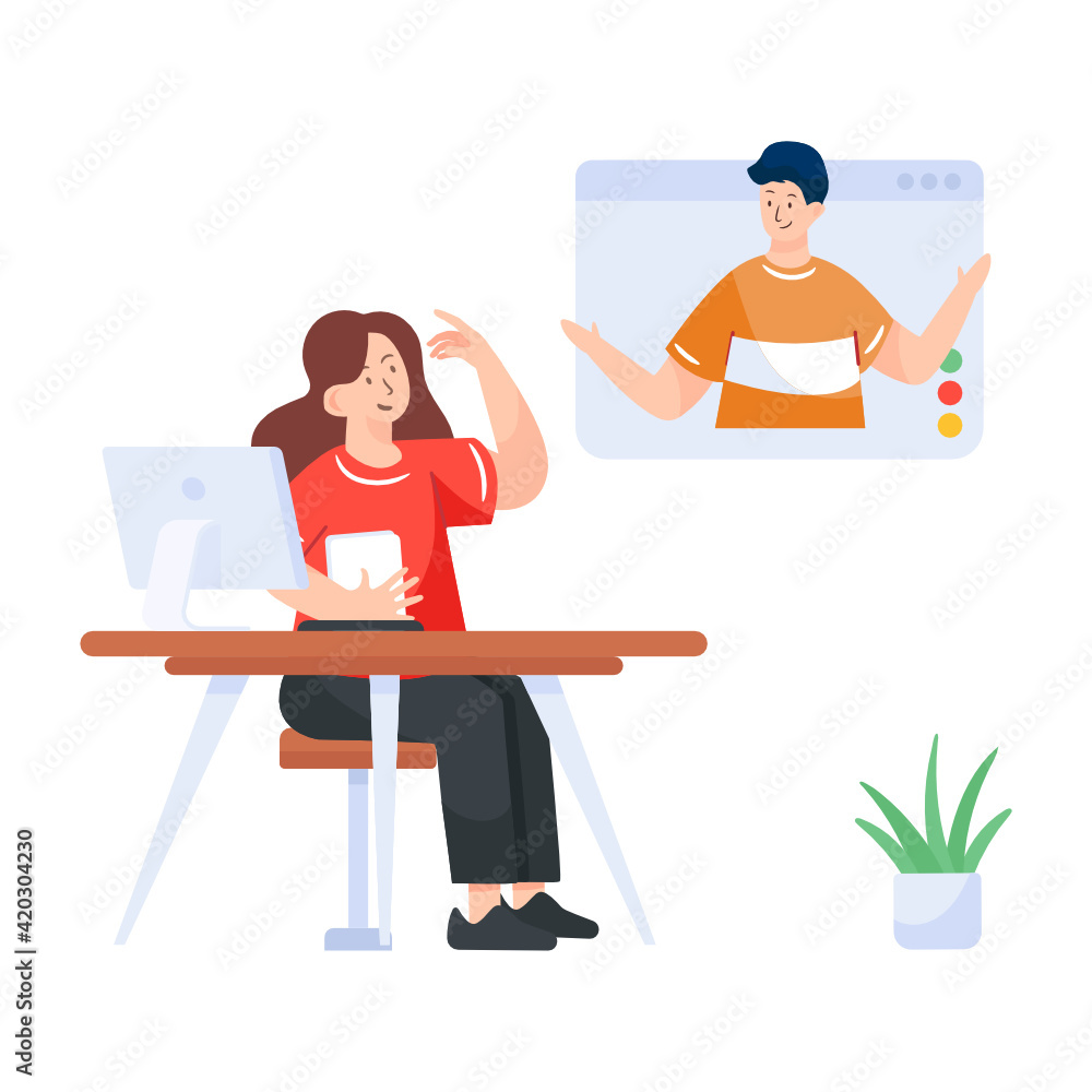 Online student flat illustration, trendy vector download
Online student flat illustration, trendy vector download