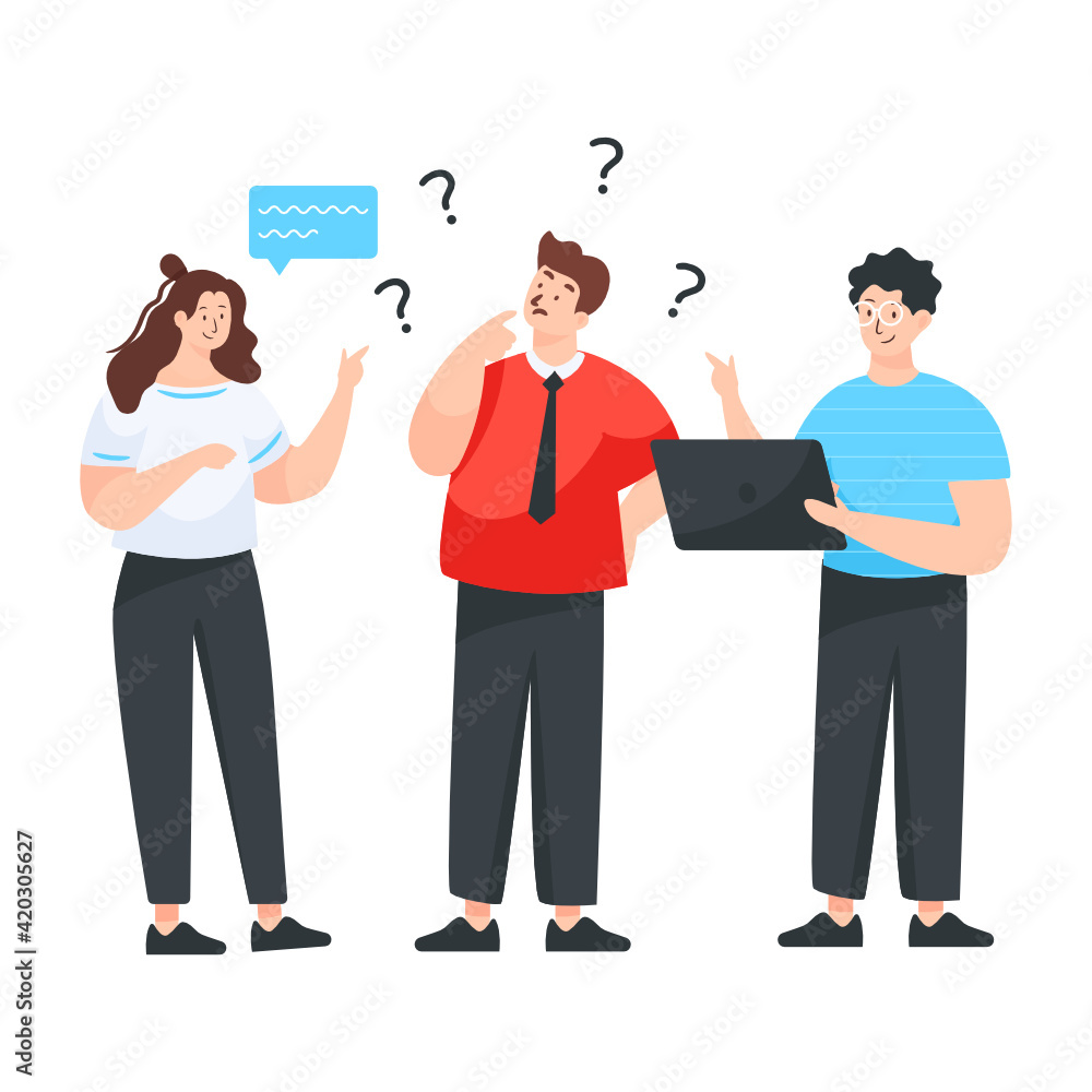 Employee discussion flat editable illustration
Employee discussion flat editable illustration