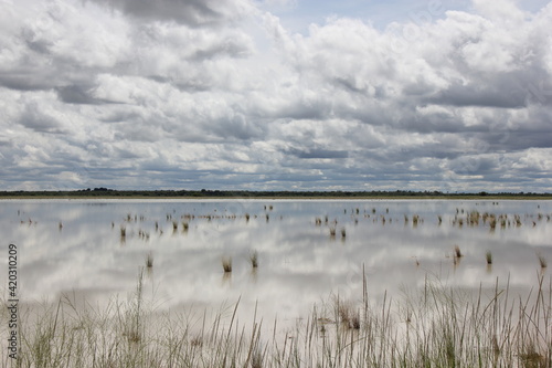 clouds over the river