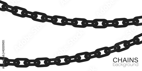 Chain vector background, connection chains concept flat graphic vector illustration.