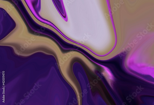 Abstract blue and black background with beautiful fantasy ink patterns. Liquid paint. Art design for your design. Colorful bright combination of colors.