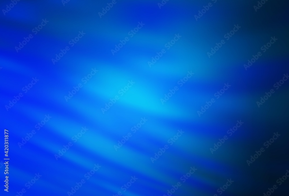 Dark BLUE vector backdrop with curved lines.