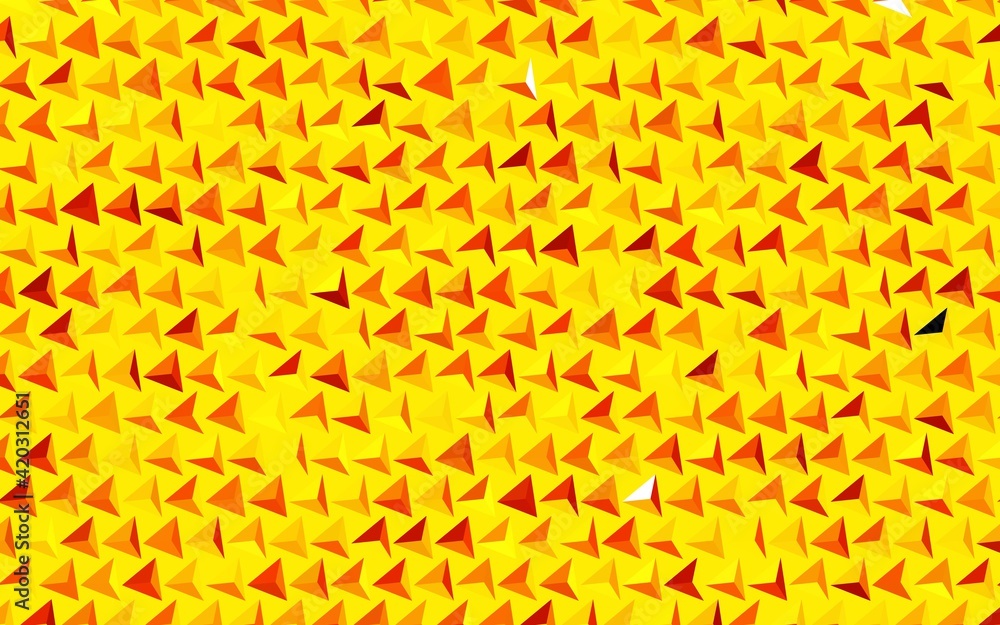 Dark Orange vector template with crystals, triangles. Dark Orange vector template with crystals, triangles.