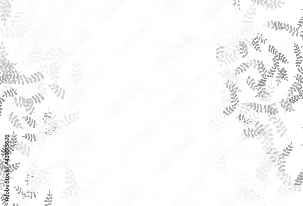 Light Gray vector elegant wallpaper with leaves. Light Gray vector elegant wallpaper with leaves.