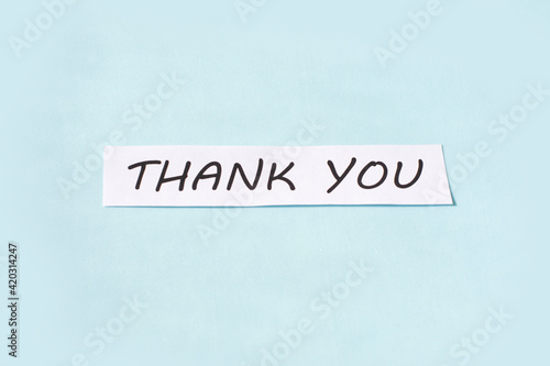 Word writing text Thank You. Business concept for a polite expression used when acknowledging a gift or service photo