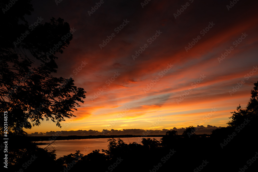 Colorful sunrise in Anchieta, State of Espirito Santo, Brazil Colorful sunrise in Anchieta, State of Espirito Santo, Brazil
