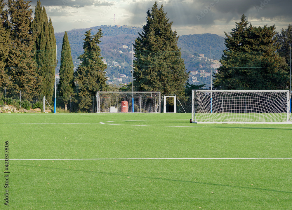 Fototapeta premium soccer court in la spezia
