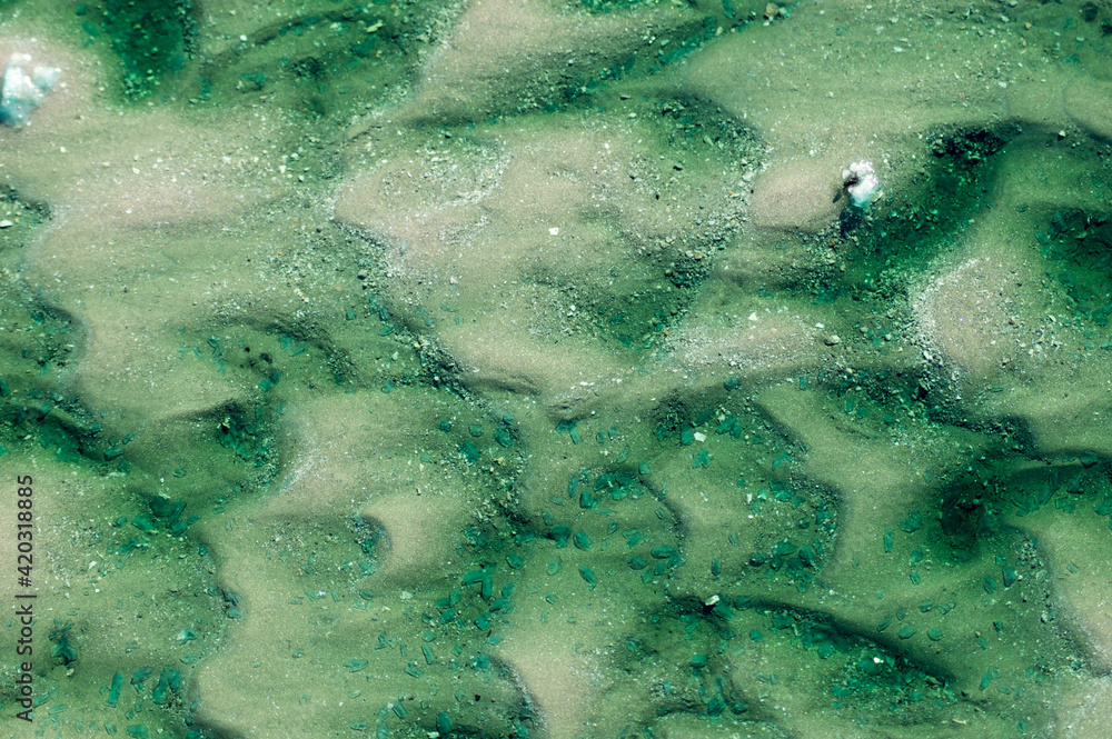 Textura de sedimemtos marinos verdes