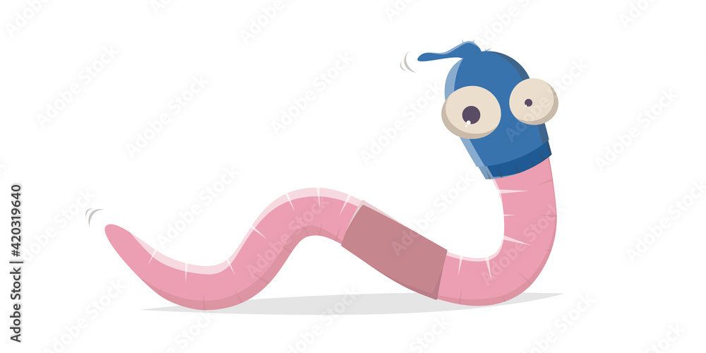 funny cartoon earthworm with balaclava funny cartoon earthworm with balaclava