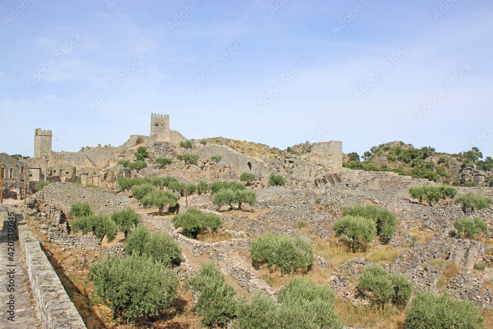 Fototapeta premium Castle of the ruined village of Marialva, Portugal
