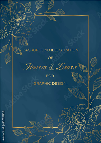 Flower and leaves background design