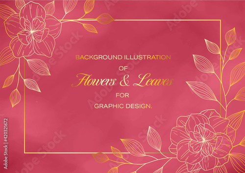 Flower and leaves background design