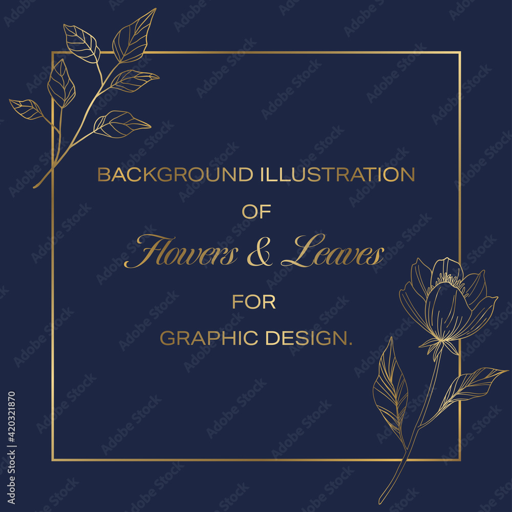 Flower and leaves background design