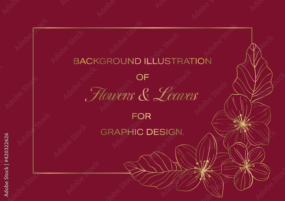 Flower and leaves background design