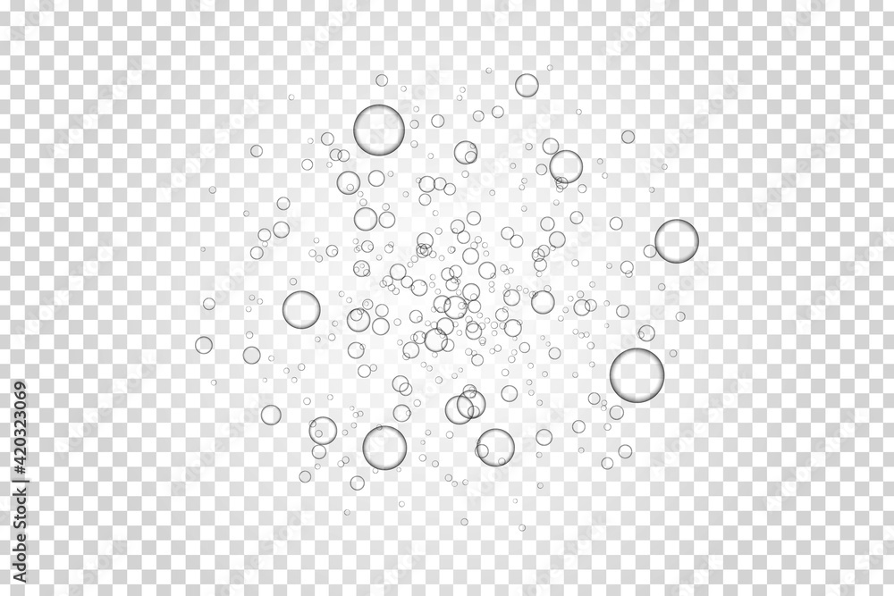 Vector realistic isolated bubbles for template and layout covering on the transparent background. Vector realistic isolated bubbles for template and layout covering on the transparent background.