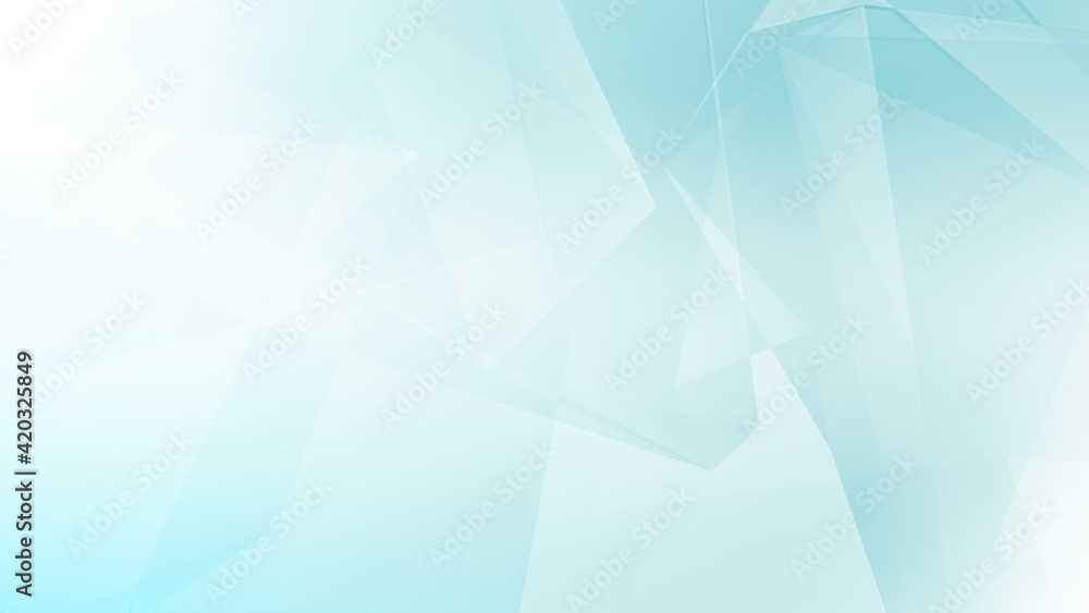 Obraz premium Abstract blue white and gray polygon triangle pattern gradient background. 3d render illustration.