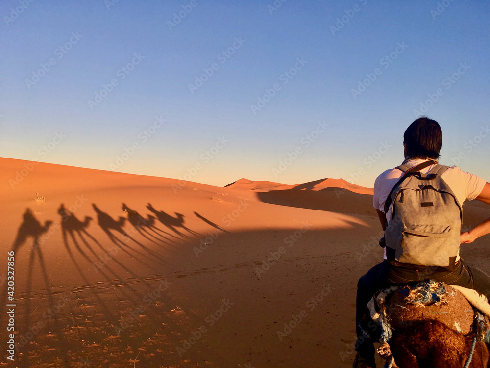 man in desert