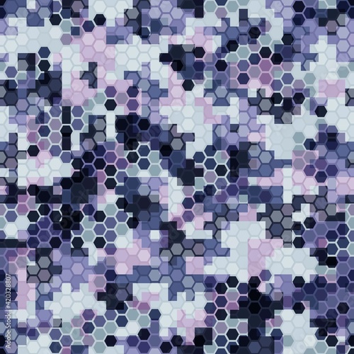 Seamless digital urban police camo texture for army or hunting textile print