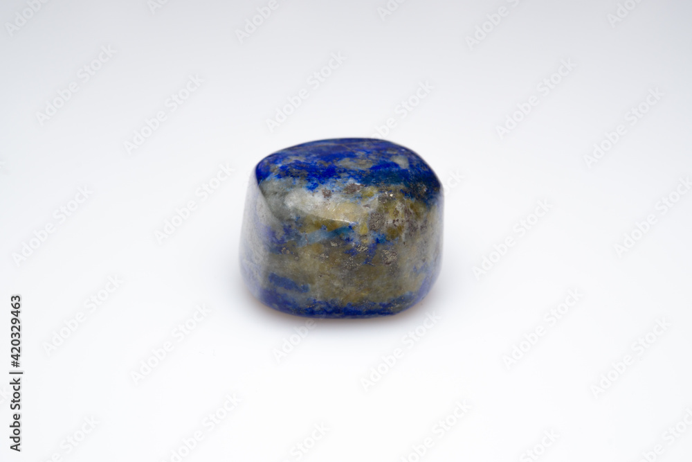 Natural lapis lazuli on white background Natural lapis lazuli on white background