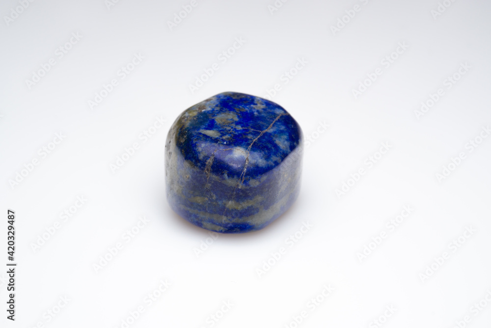 Natural lapis lazuli on white background Natural lapis lazuli on white background