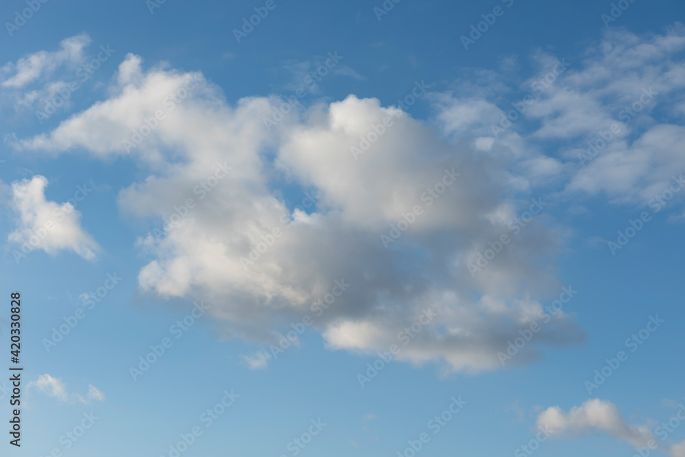 Blue sky and beautiful clouds. 