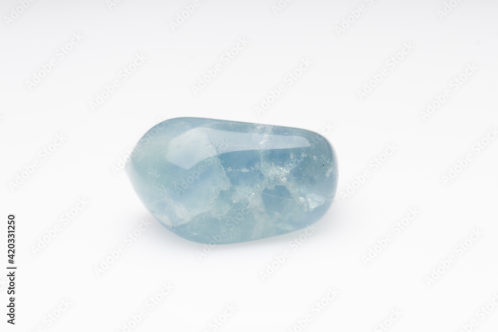 Natural fluorite on a white background Natural fluorite on a white background