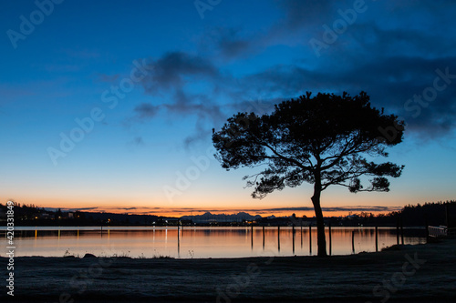 Winter Sunrise Dawn From Flintstone Park Oak Harbor Washington #420331849