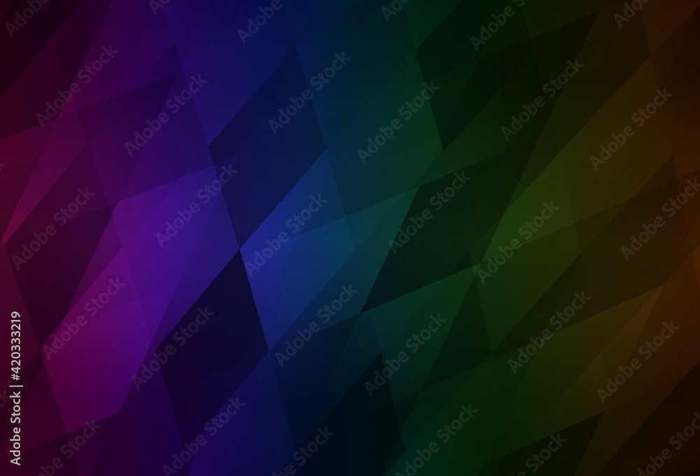 Dark Multicolor vector pattern in square style.