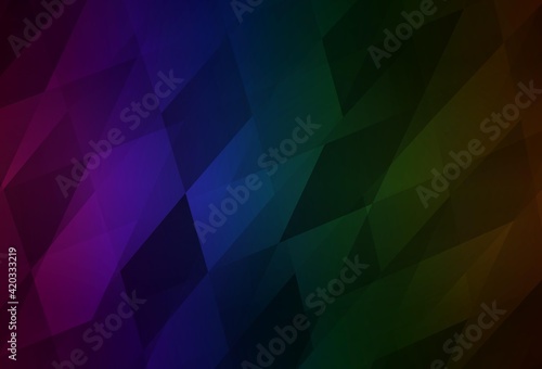 Dark Multicolor vector pattern in square style.