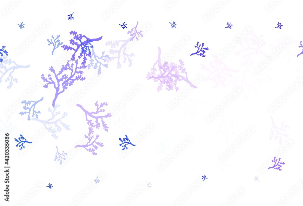 Light Purple vector doodle pattern with branches. Light Purple vector doodle pattern with branches.