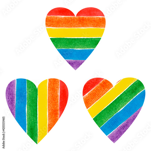 LGBT heart of rainbow colors. Relations.