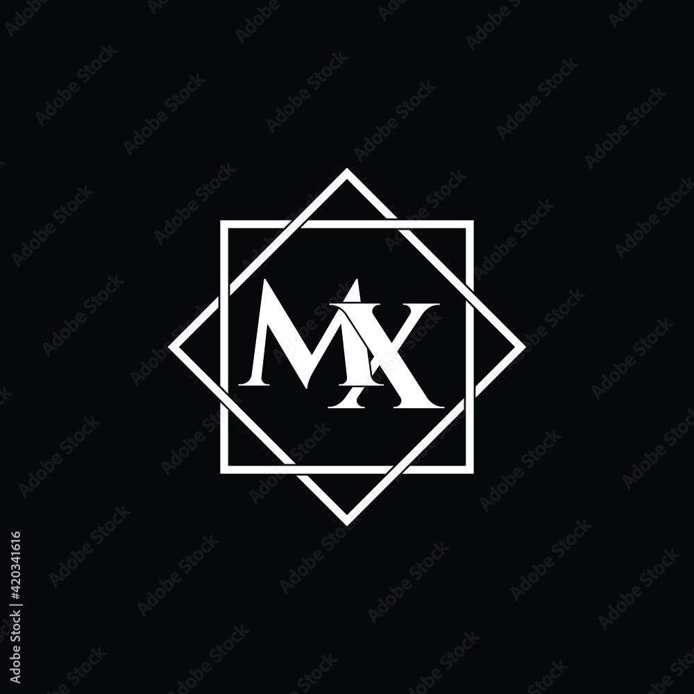 Letter MX luxury logo design vector Letter MX luxury logo design vector