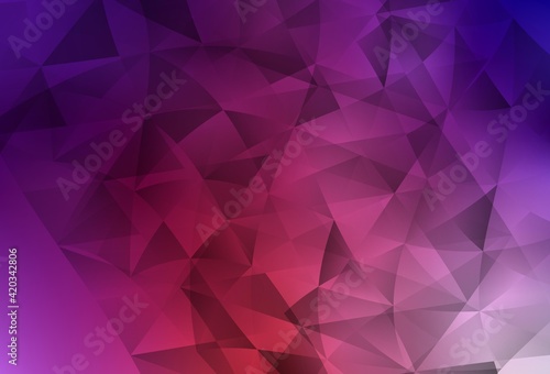 Light Pink, Red vector background with triangles.