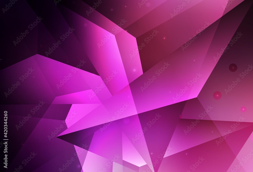 Fototapeta premium Dark Purple, Pink vector Glitter abstract illustration with blurred drops of rain.