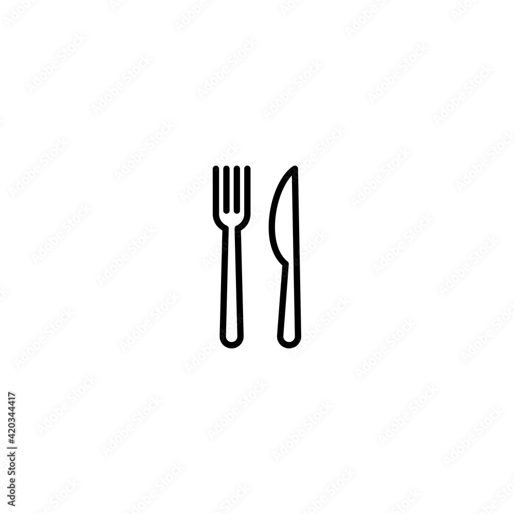 Fork and knife icon vector for web, computer and mobile app Fork and knife icon vector for web, computer and mobile app