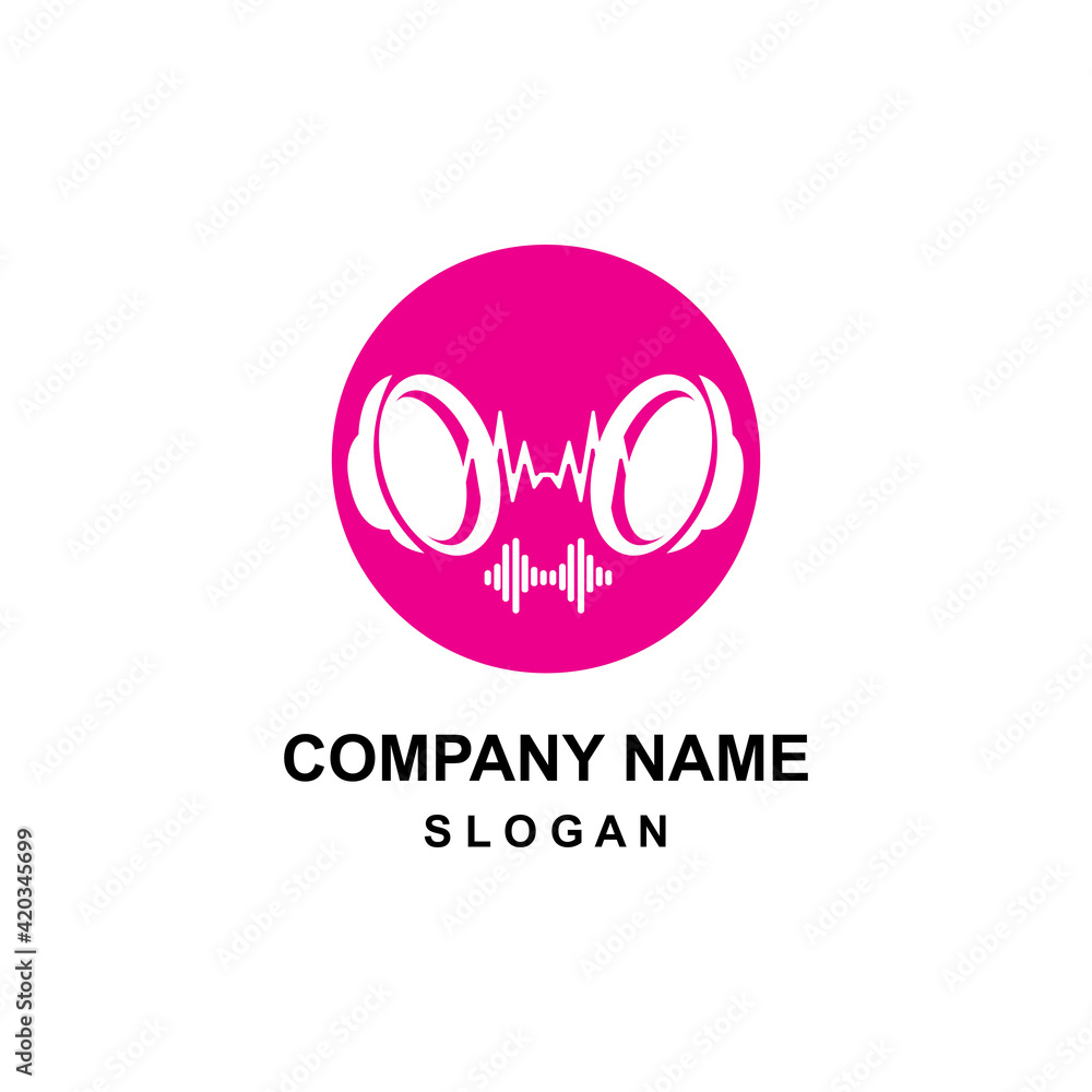 Simple music sound logo vector icon Simple music sound logo vector icon