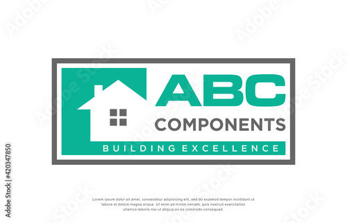 real estate building logo design template, vector illustration.