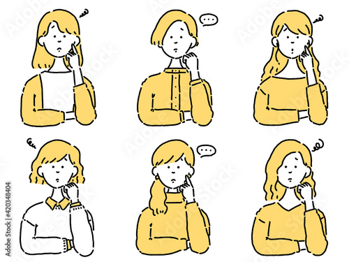 女性　イラストセット