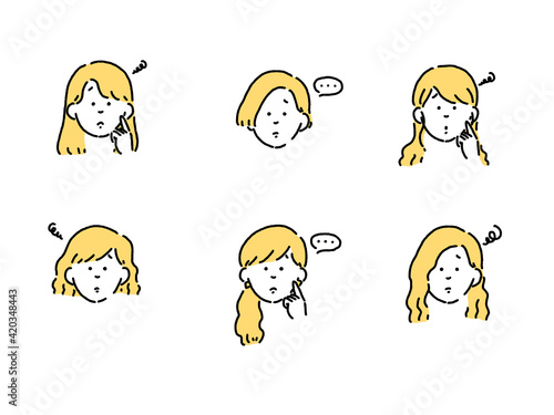 女性　イラストセット