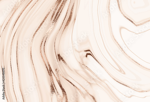 Luxury marble abstract design painting canvas with gold waves texture.