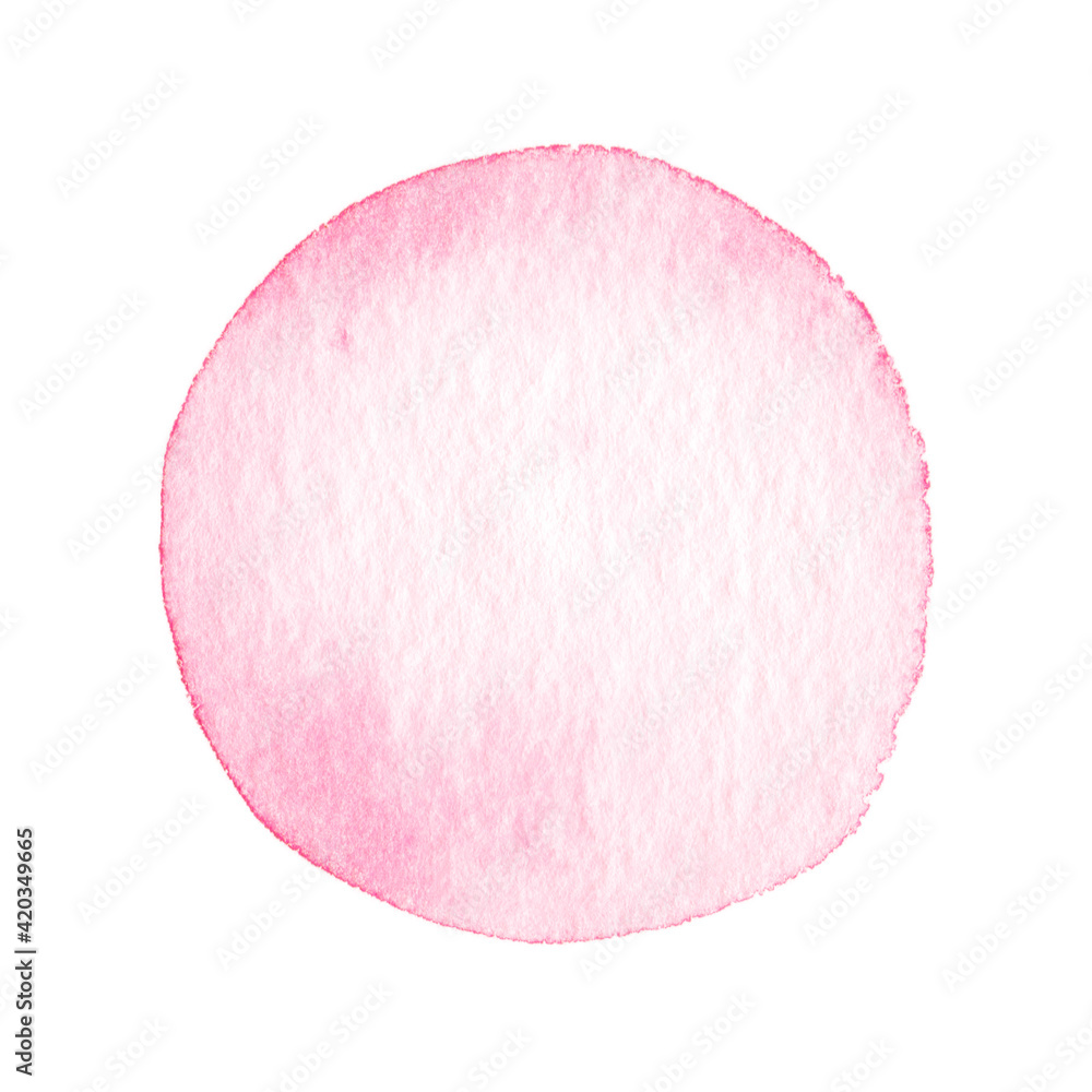 水彩画の丸素材(No.21 ピンク)アナログ、紙の質感、風合い 水彩画の丸素材(No.21 ピンク)アナログ、紙の質感、風合い
