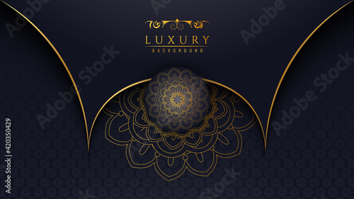 Luxury mandala background with golden arabesque pattern Arabic Islamic east style.decorative mandala for print, poster, cover, brochure, flyer,