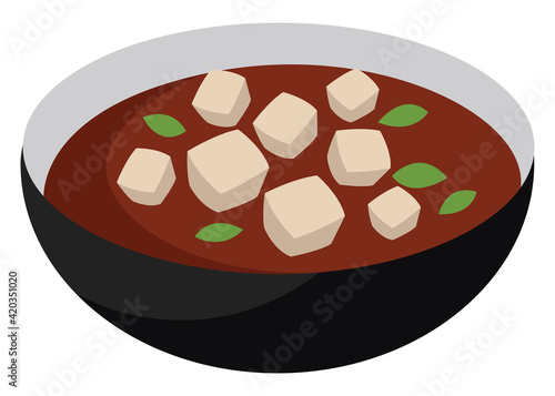 Asian miso, illustration, vector on a white background