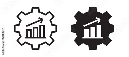 Productivity icon set. Vector graphic illustration. Suitable for website design, logo, app, template, and ui. 