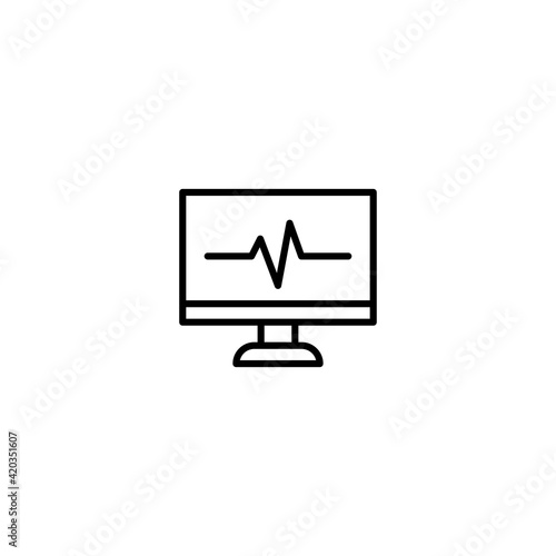 heart beat monitor icon vector for web, computer and mobile app
