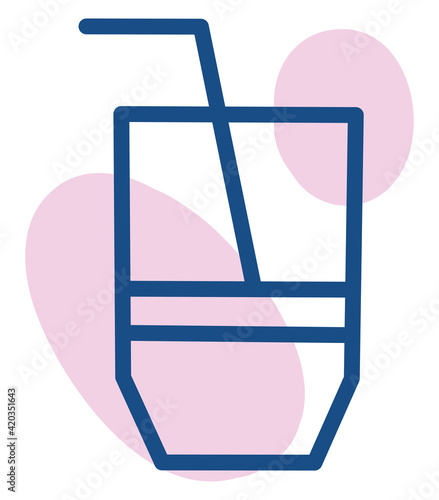 Vodka soda, illustration, vector on a white background